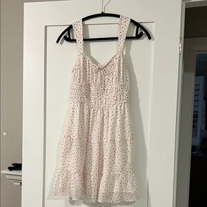 Sunday Best Cream Dress with Red Floral Accents